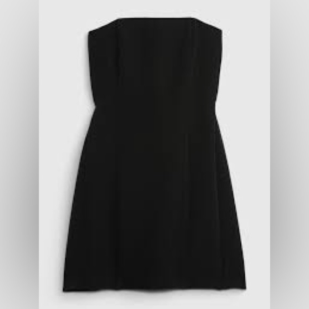 Gap Black Strapless Mini Dress Sz 2